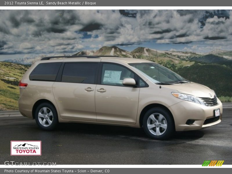 Sandy Beach Metallic / Bisque 2012 Toyota Sienna LE