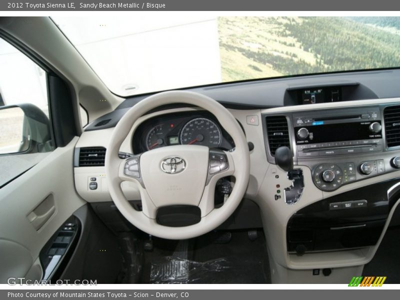 Dashboard of 2012 Sienna LE