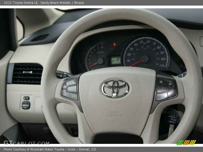 Sandy Beach Metallic / Bisque 2012 Toyota Sienna LE