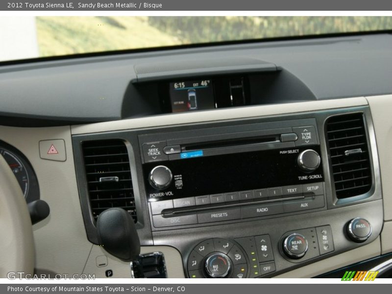 Controls of 2012 Sienna LE
