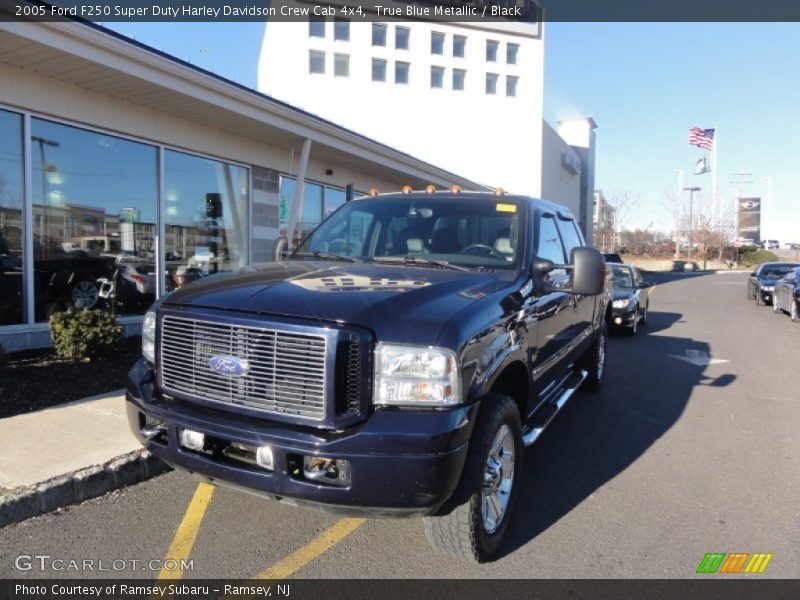 True Blue Metallic / Black 2005 Ford F250 Super Duty Harley Davidson Crew Cab 4x4