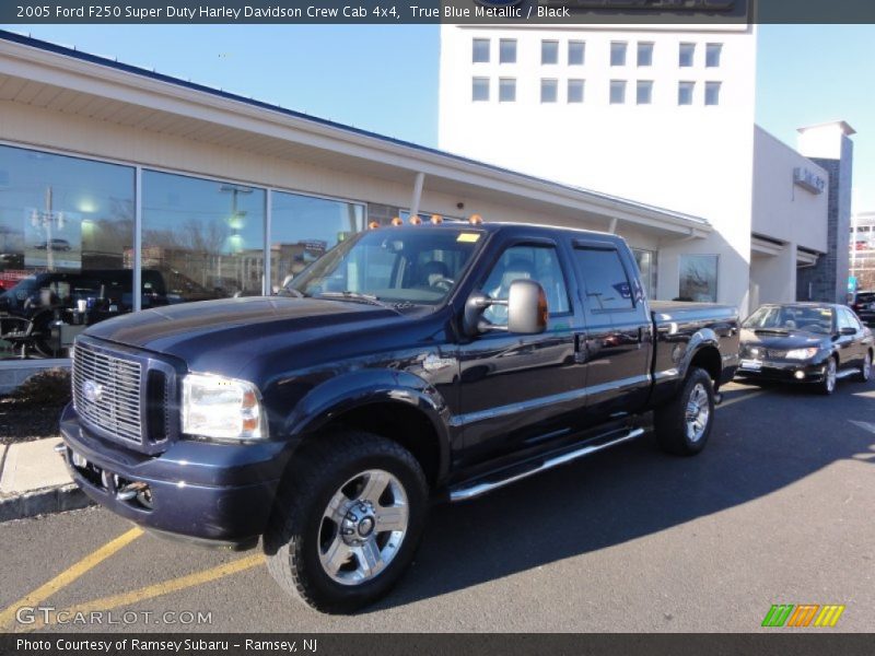 True Blue Metallic / Black 2005 Ford F250 Super Duty Harley Davidson Crew Cab 4x4