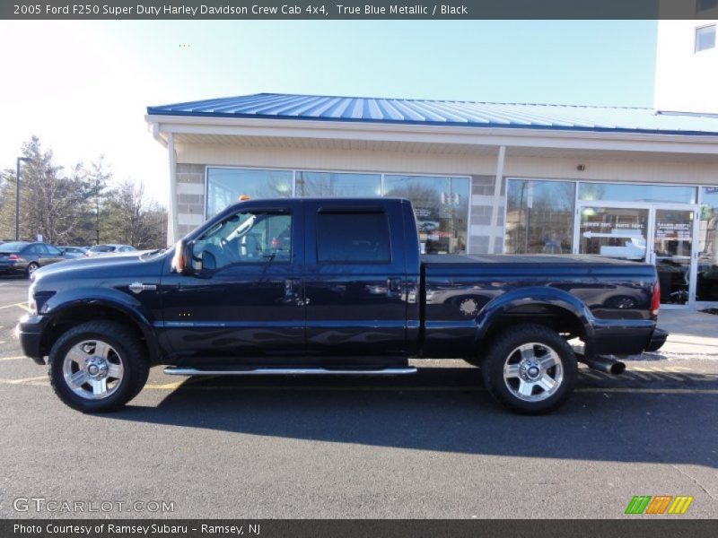 True Blue Metallic / Black 2005 Ford F250 Super Duty Harley Davidson Crew Cab 4x4