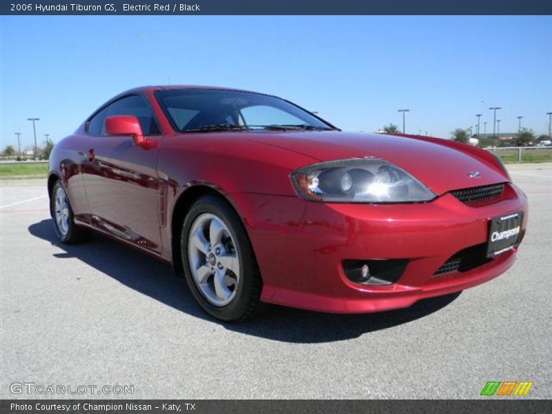 Electric Red / Black 2006 Hyundai Tiburon GS