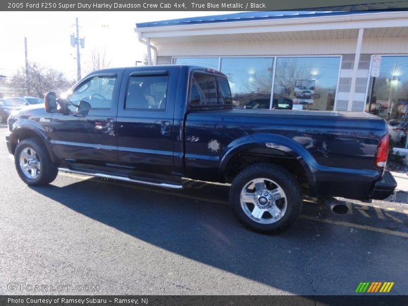 True Blue Metallic / Black 2005 Ford F250 Super Duty Harley Davidson Crew Cab 4x4