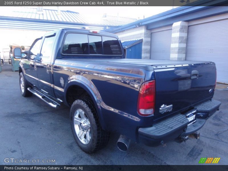 True Blue Metallic / Black 2005 Ford F250 Super Duty Harley Davidson Crew Cab 4x4