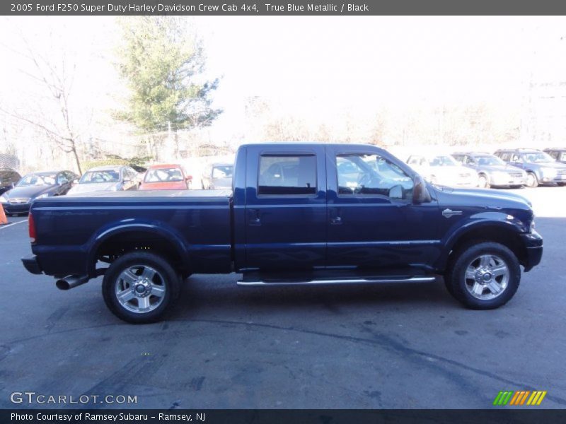 True Blue Metallic / Black 2005 Ford F250 Super Duty Harley Davidson Crew Cab 4x4