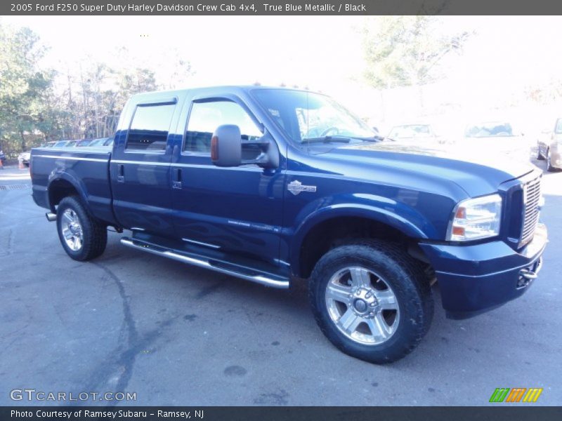 True Blue Metallic / Black 2005 Ford F250 Super Duty Harley Davidson Crew Cab 4x4