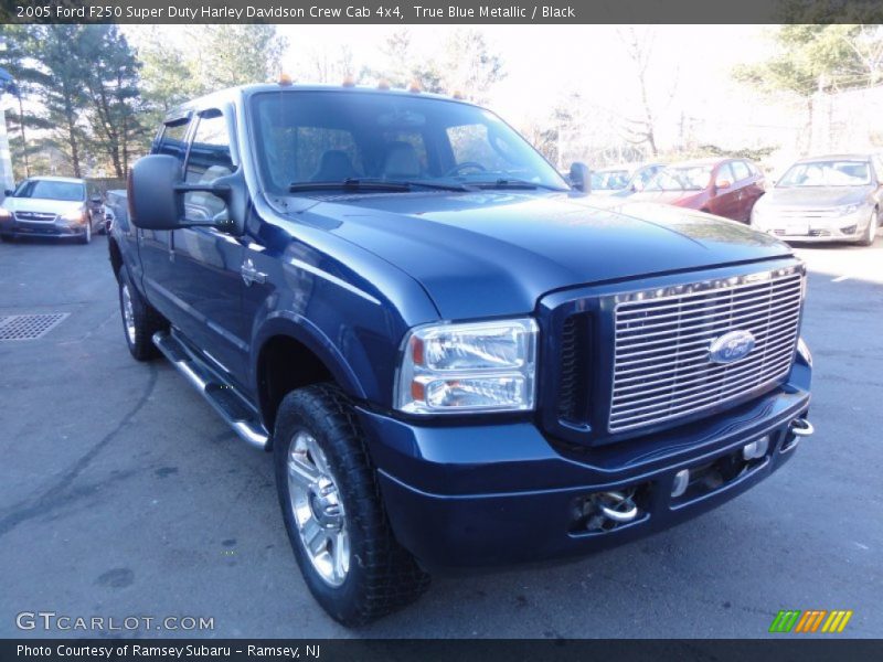 True Blue Metallic / Black 2005 Ford F250 Super Duty Harley Davidson Crew Cab 4x4