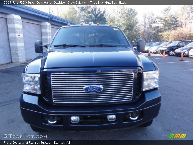 True Blue Metallic / Black 2005 Ford F250 Super Duty Harley Davidson Crew Cab 4x4