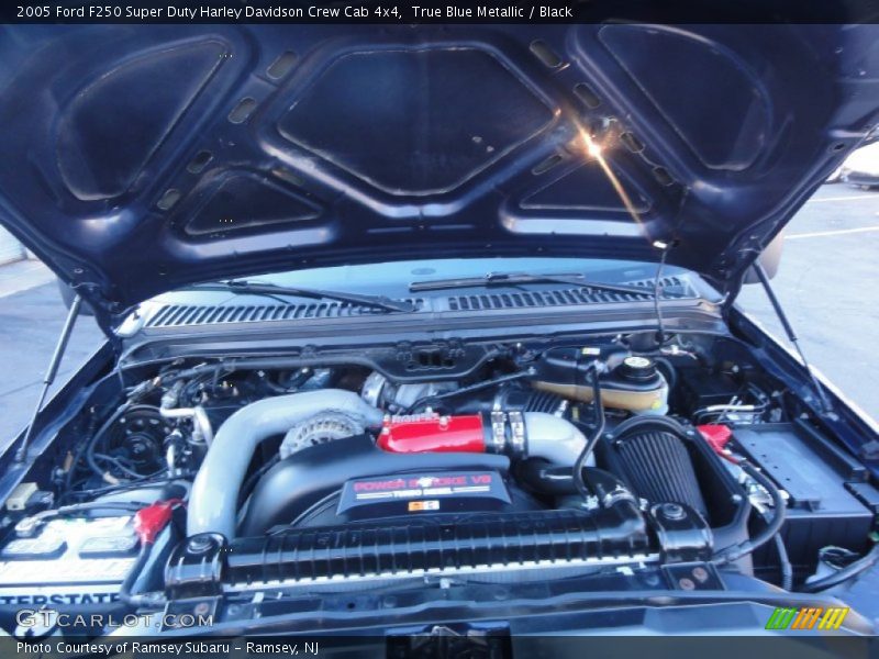 True Blue Metallic / Black 2005 Ford F250 Super Duty Harley Davidson Crew Cab 4x4