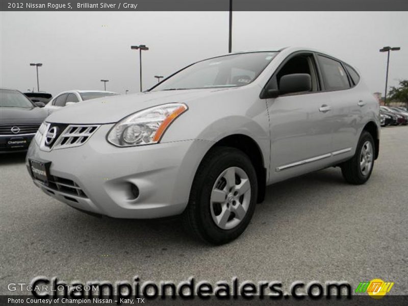 Brilliant Silver / Gray 2012 Nissan Rogue S