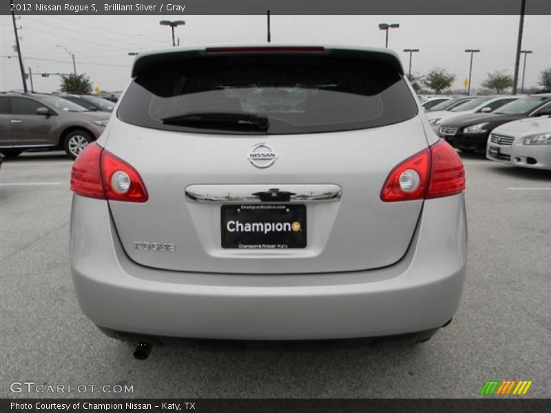 Brilliant Silver / Gray 2012 Nissan Rogue S