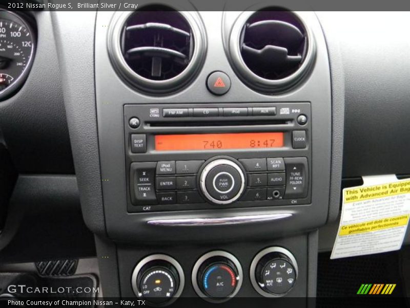 Brilliant Silver / Gray 2012 Nissan Rogue S