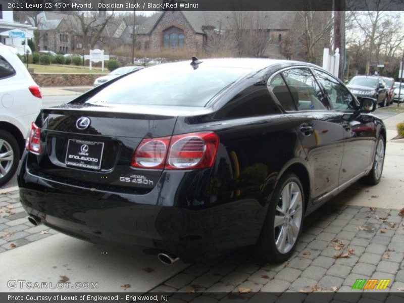Obsidian Black / Black/Red Walnut 2011 Lexus GS 450h Hybrid