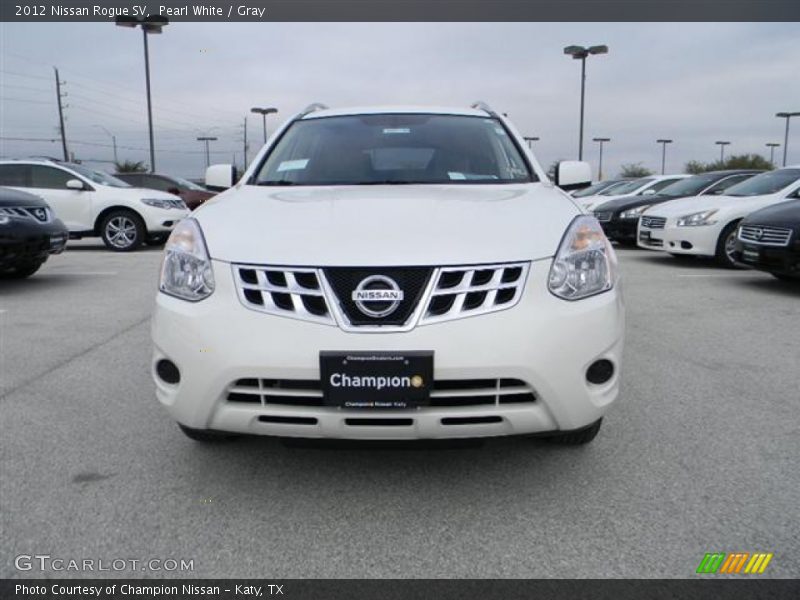 Pearl White / Gray 2012 Nissan Rogue SV
