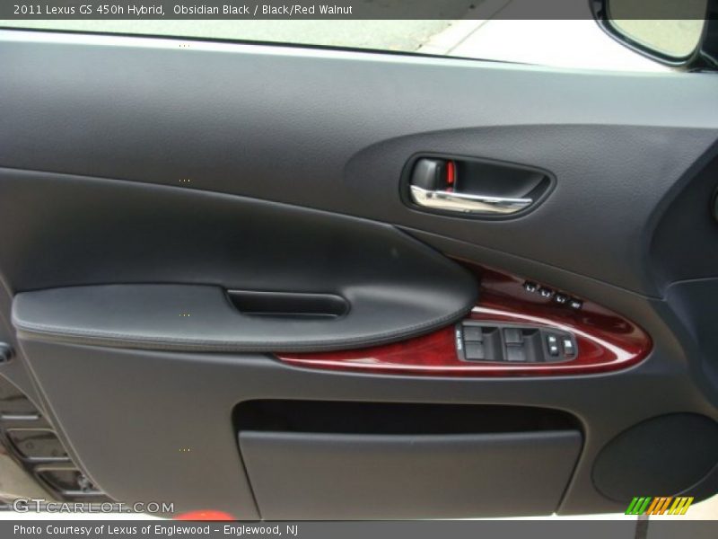 Obsidian Black / Black/Red Walnut 2011 Lexus GS 450h Hybrid