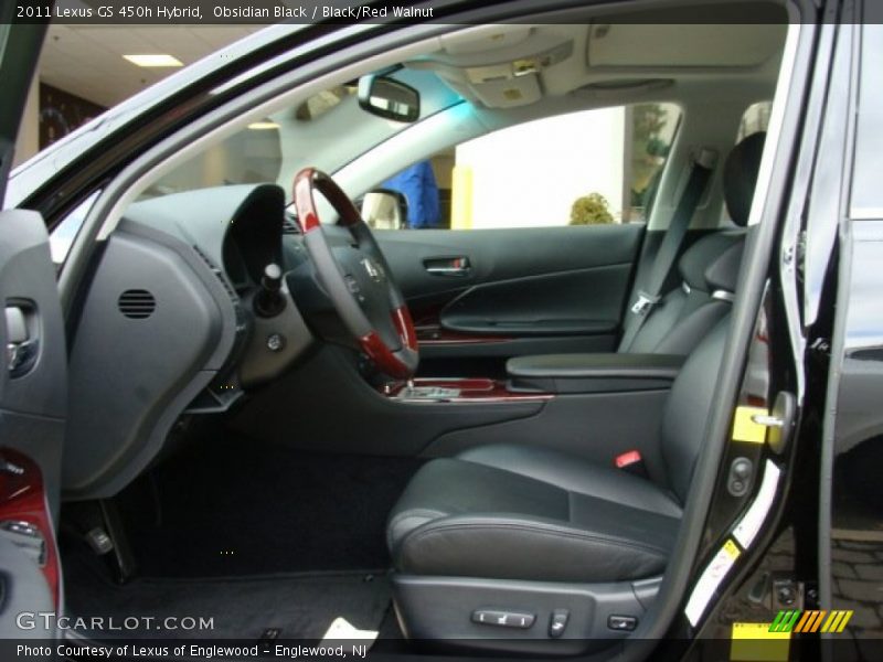 Obsidian Black / Black/Red Walnut 2011 Lexus GS 450h Hybrid