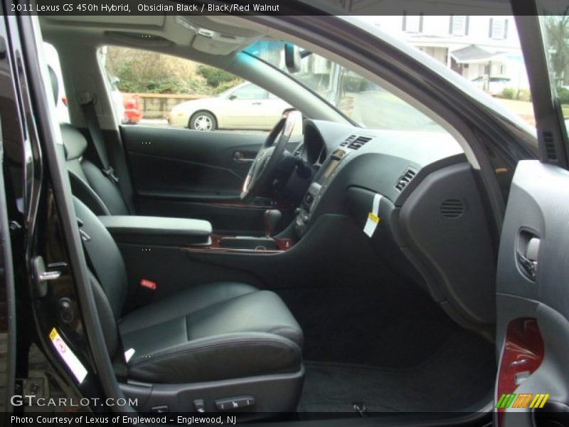 Obsidian Black / Black/Red Walnut 2011 Lexus GS 450h Hybrid