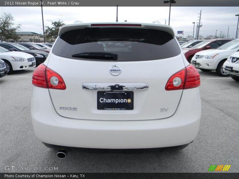 Pearl White / Gray 2012 Nissan Rogue SV