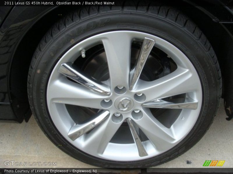 Obsidian Black / Black/Red Walnut 2011 Lexus GS 450h Hybrid