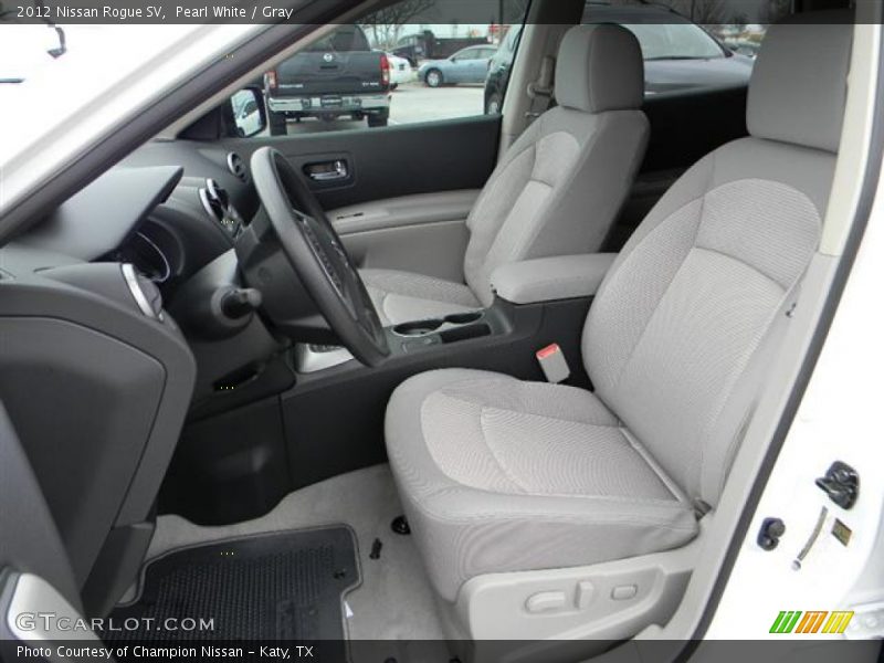 Pearl White / Gray 2012 Nissan Rogue SV