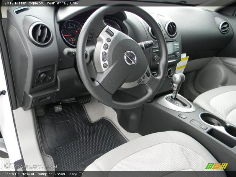 Pearl White / Gray 2012 Nissan Rogue SV