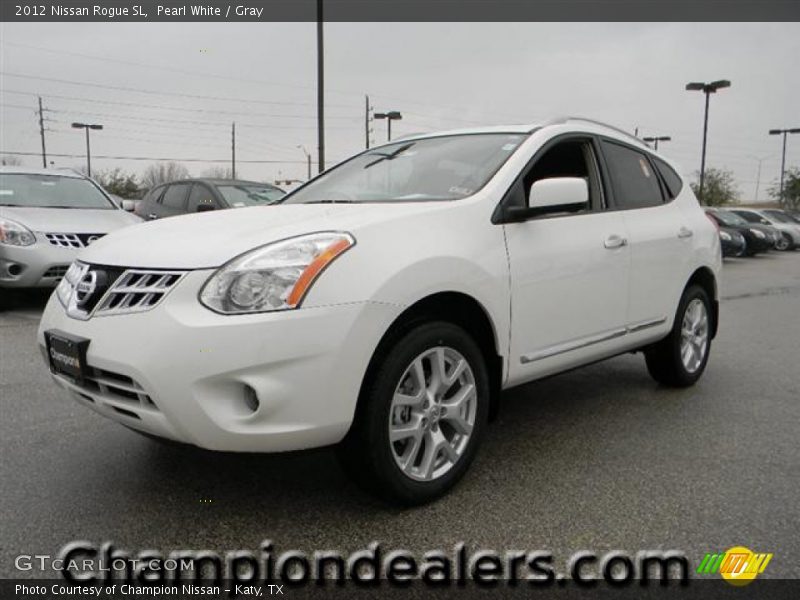 Pearl White / Gray 2012 Nissan Rogue SL