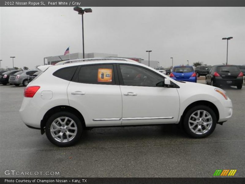Pearl White / Gray 2012 Nissan Rogue SL