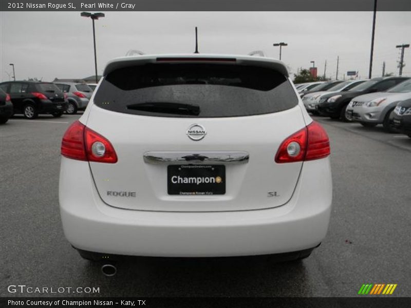 Pearl White / Gray 2012 Nissan Rogue SL