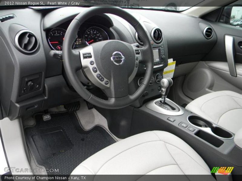 Pearl White / Gray 2012 Nissan Rogue SL