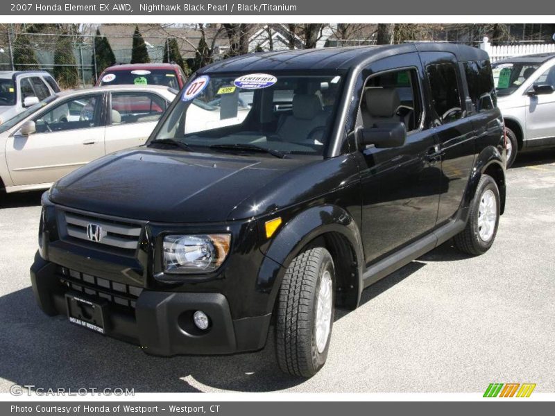 Nighthawk Black Pearl / Black/Titanium 2007 Honda Element EX AWD