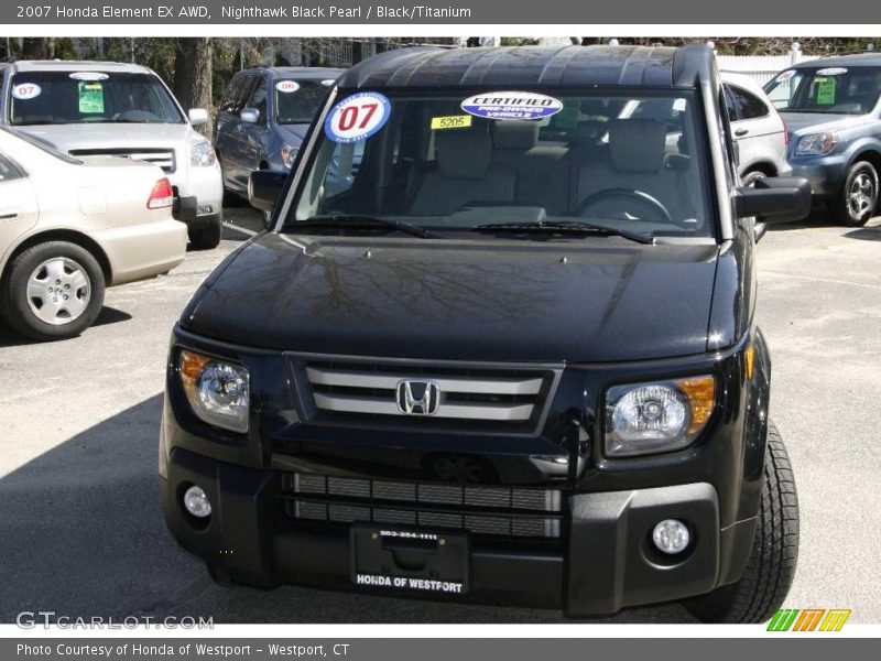 Nighthawk Black Pearl / Black/Titanium 2007 Honda Element EX AWD