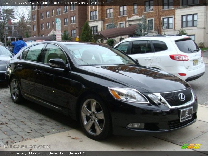 Obsidian Black / Parchment/Birds Eye Maple 2011 Lexus GS 350
