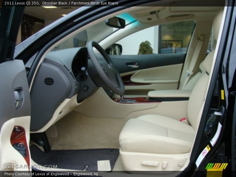 Obsidian Black / Parchment/Birds Eye Maple 2011 Lexus GS 350