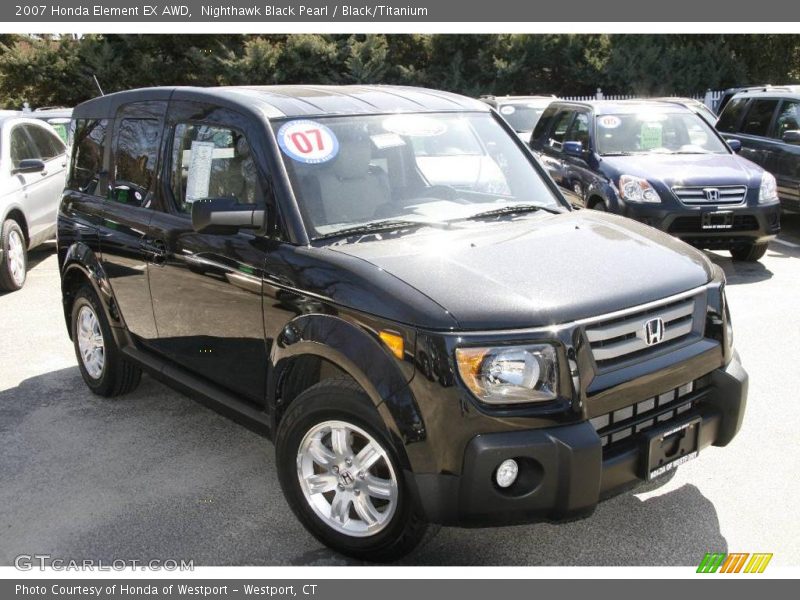 Nighthawk Black Pearl / Black/Titanium 2007 Honda Element EX AWD