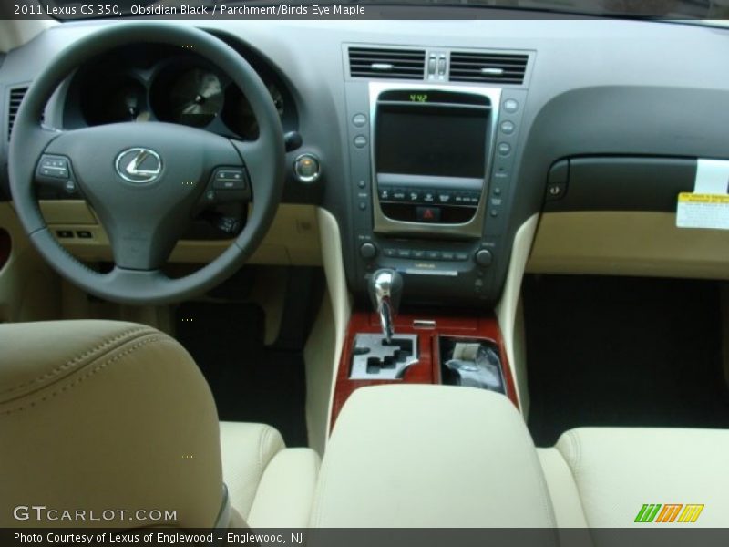 Obsidian Black / Parchment/Birds Eye Maple 2011 Lexus GS 350