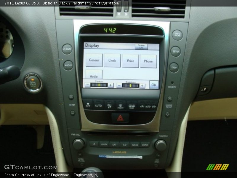 Obsidian Black / Parchment/Birds Eye Maple 2011 Lexus GS 350