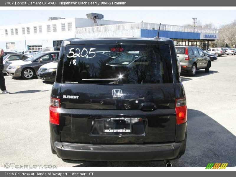 Nighthawk Black Pearl / Black/Titanium 2007 Honda Element EX AWD