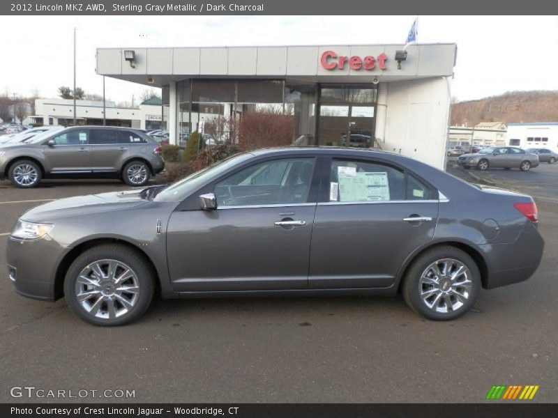 Sterling Gray Metallic / Dark Charcoal 2012 Lincoln MKZ AWD