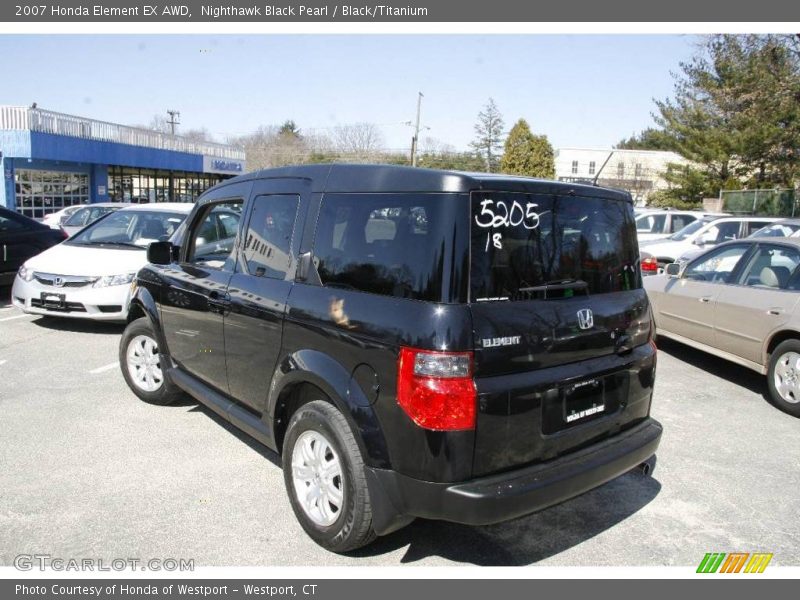 Nighthawk Black Pearl / Black/Titanium 2007 Honda Element EX AWD