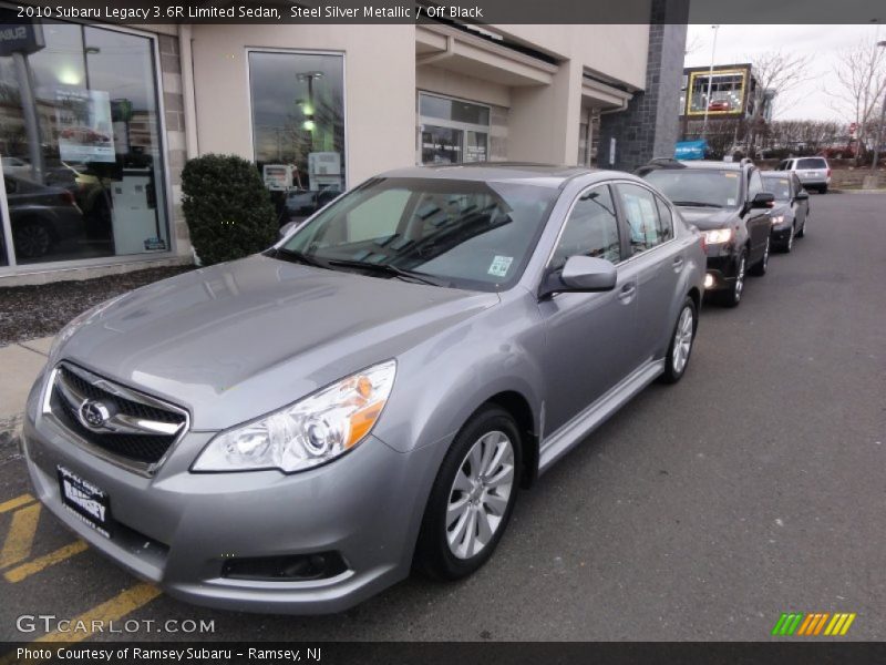 Steel Silver Metallic / Off Black 2010 Subaru Legacy 3.6R Limited Sedan