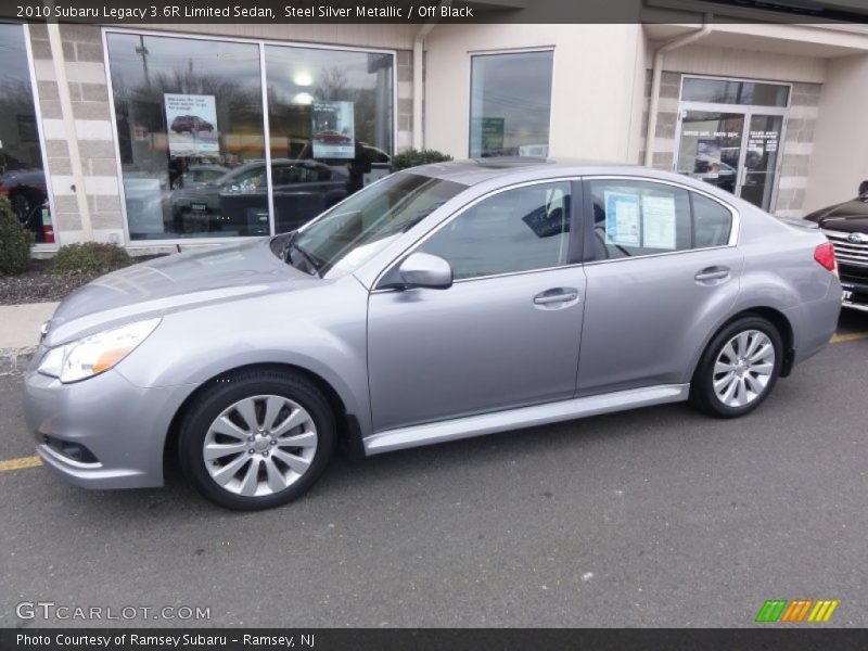 Steel Silver Metallic / Off Black 2010 Subaru Legacy 3.6R Limited Sedan