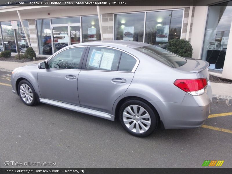 Steel Silver Metallic / Off Black 2010 Subaru Legacy 3.6R Limited Sedan
