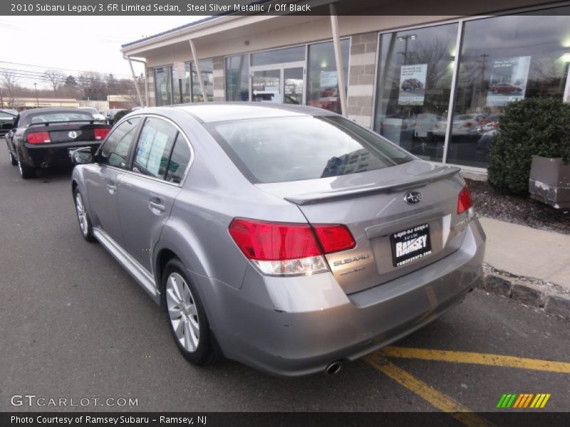 Steel Silver Metallic / Off Black 2010 Subaru Legacy 3.6R Limited Sedan