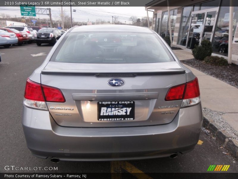 Steel Silver Metallic / Off Black 2010 Subaru Legacy 3.6R Limited Sedan
