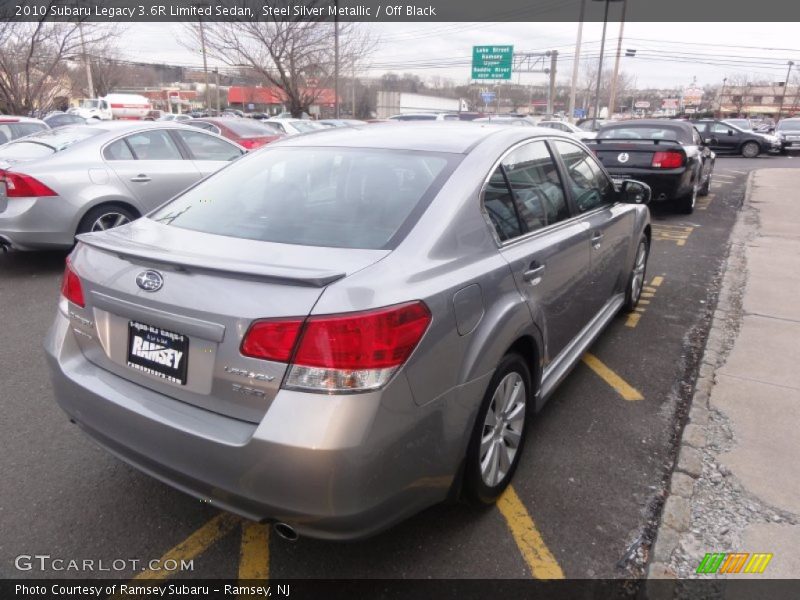 Steel Silver Metallic / Off Black 2010 Subaru Legacy 3.6R Limited Sedan