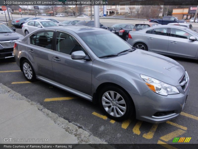 Steel Silver Metallic / Off Black 2010 Subaru Legacy 3.6R Limited Sedan