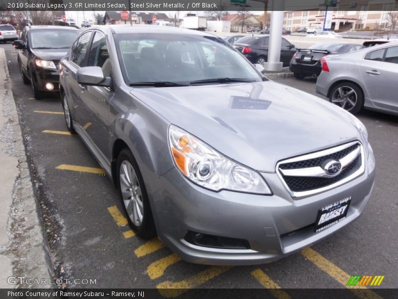 Steel Silver Metallic / Off Black 2010 Subaru Legacy 3.6R Limited Sedan