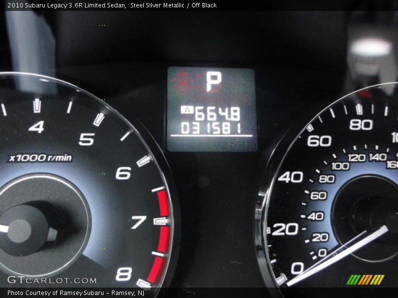Steel Silver Metallic / Off Black 2010 Subaru Legacy 3.6R Limited Sedan